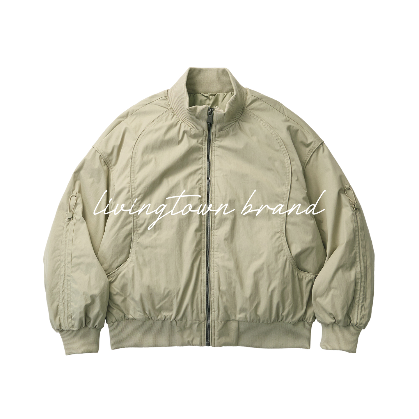 LIVINGTOWN立领简约复古90白鸭绒防寒服宽松休闲工装保暖羽绒服