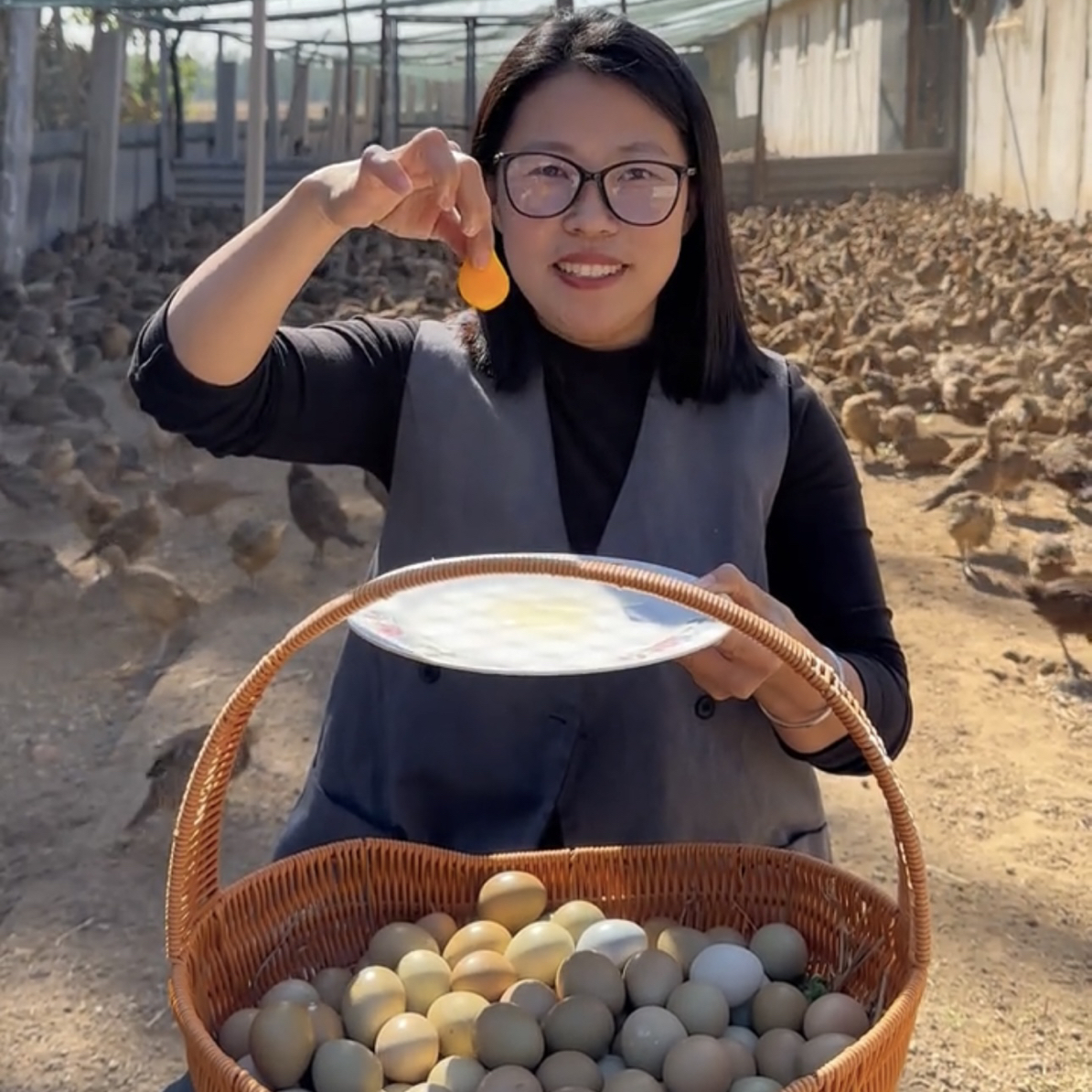 《七彩山鸡蛋》正宗当天鲜蛋 粮食散养 辅食早餐营养蛋清嫩蛋黄大