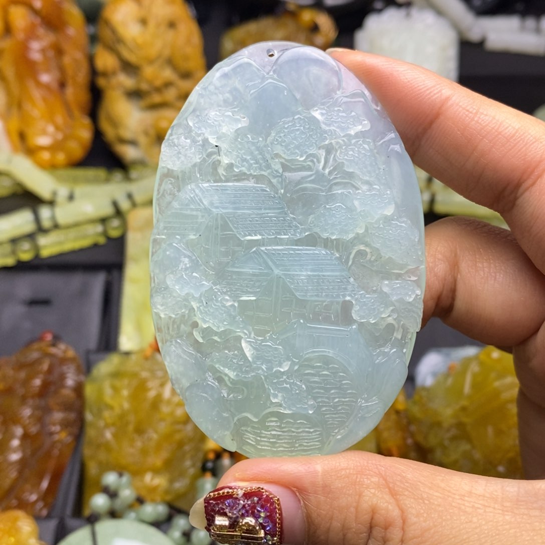 蛇纹石玉颈饰未镶嵌@*