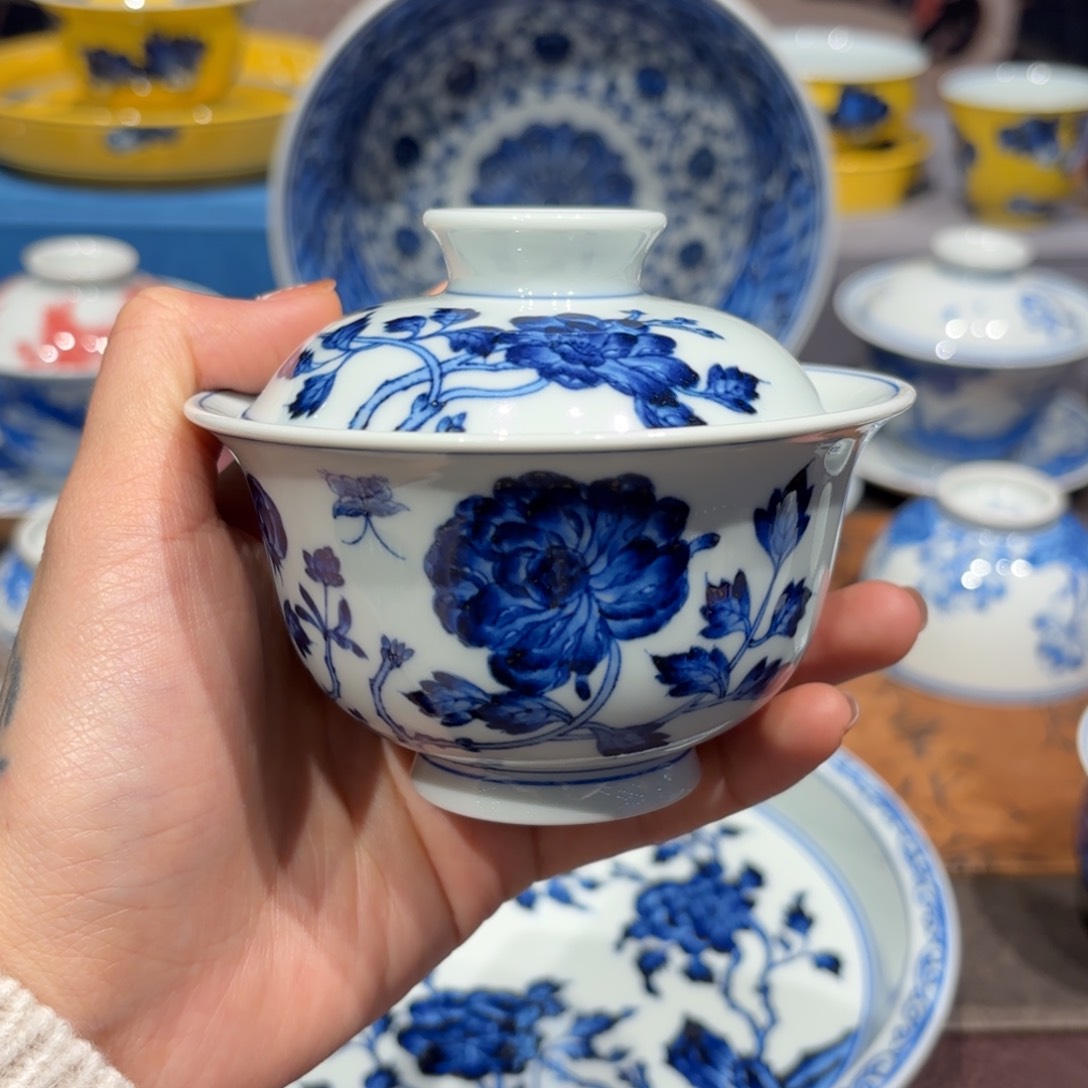 瓷片手工手绘陶瓷茶具