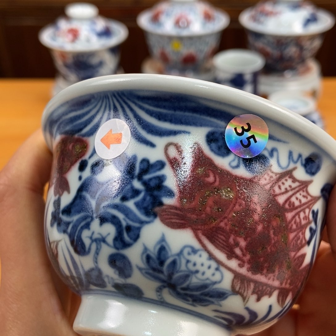 手绘现代茶具非古董