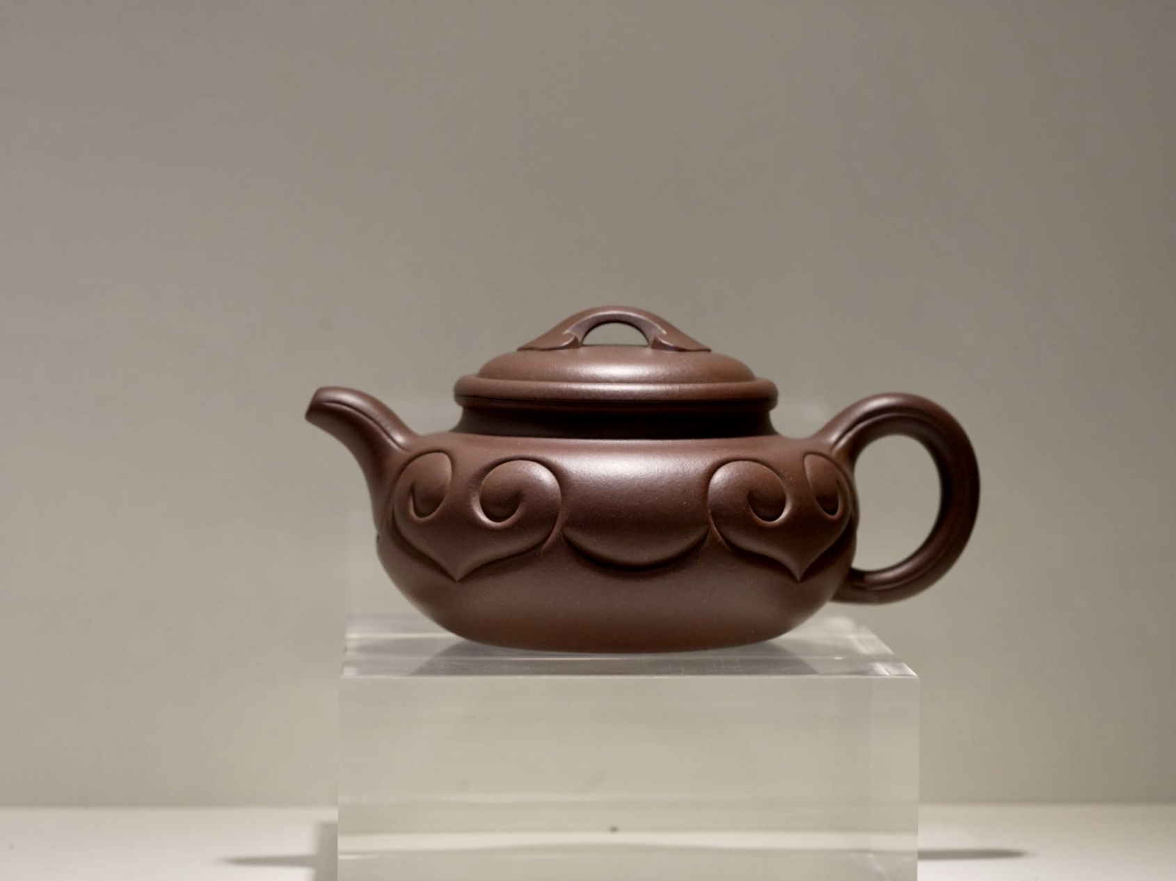 (23) 温可嘉紫砂壶 全手工仿古如意 容量290cc