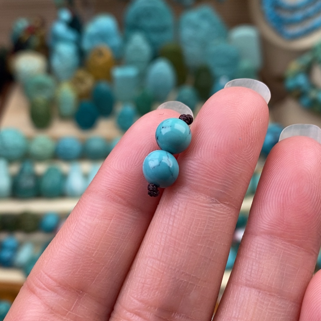 未镶嵌绿松石珠宝奇石6.5mm