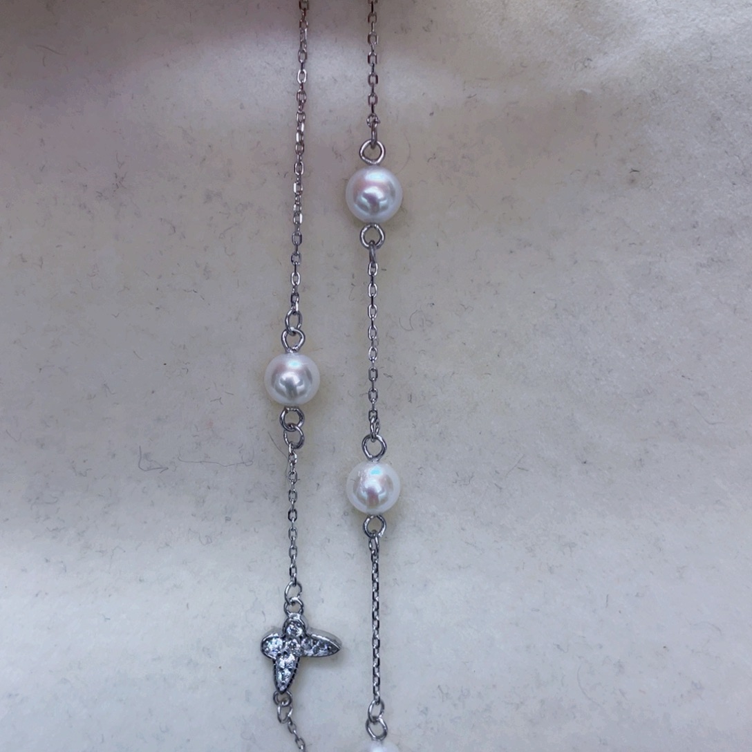 牛***丁银S925镶嵌淡水珍珠戒指