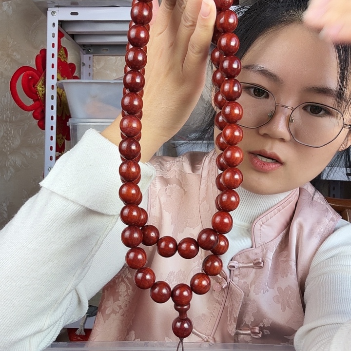 非洲紫檀（红花梨）紫檀1.5（66颗）