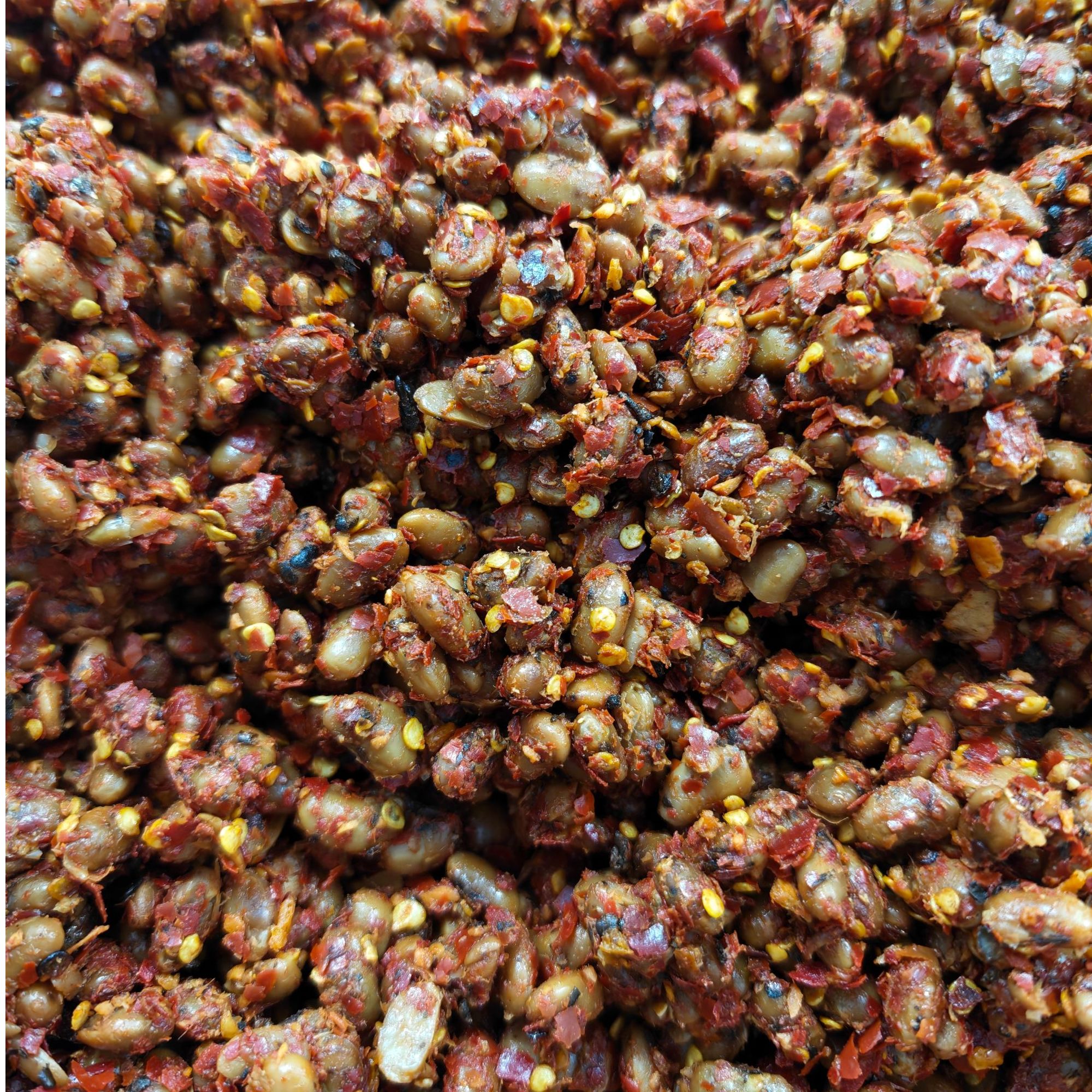 豆豉直播间现场 称重 现场挑选