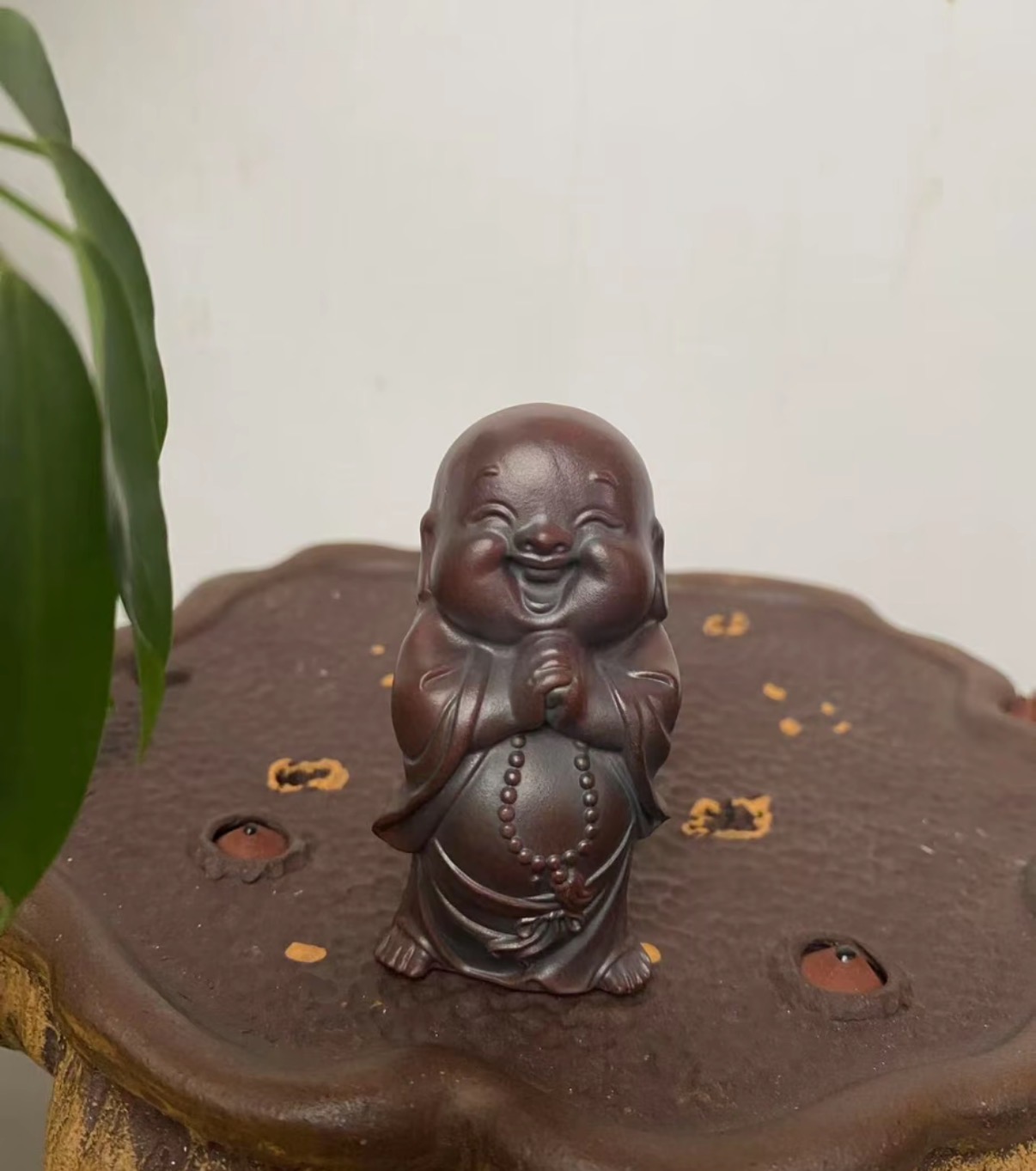 宜兴原矿紫砂茶宠小和尚C002