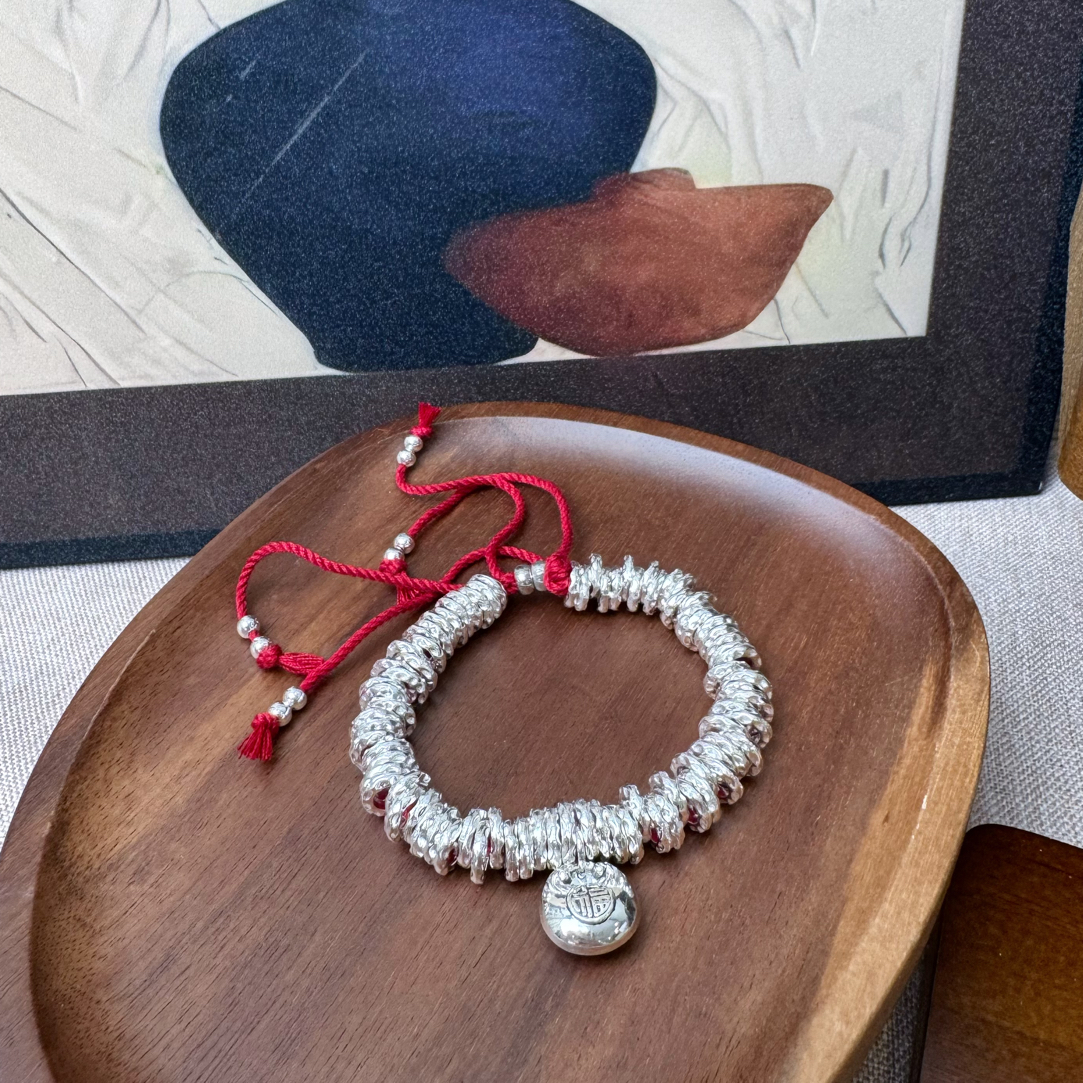 999.9 银【32】小胖福手链手工编织款时尚百搭