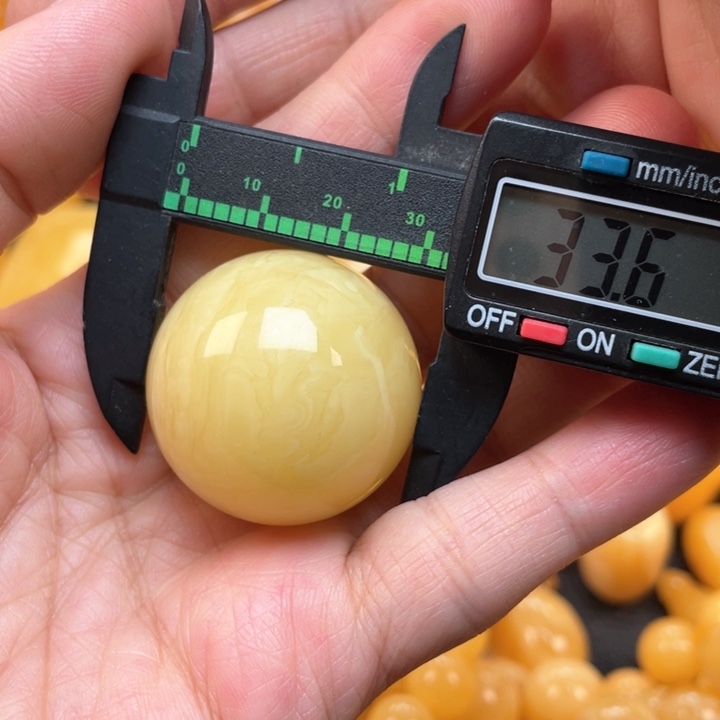 蜜蜡裸石未镶嵌蜜蜡转运珠