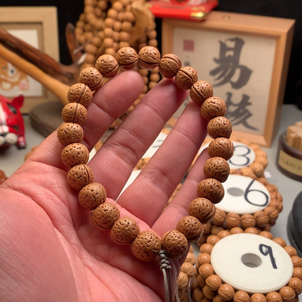 【闪购商品】桃核手串1小花荣】1.3小桃核手持