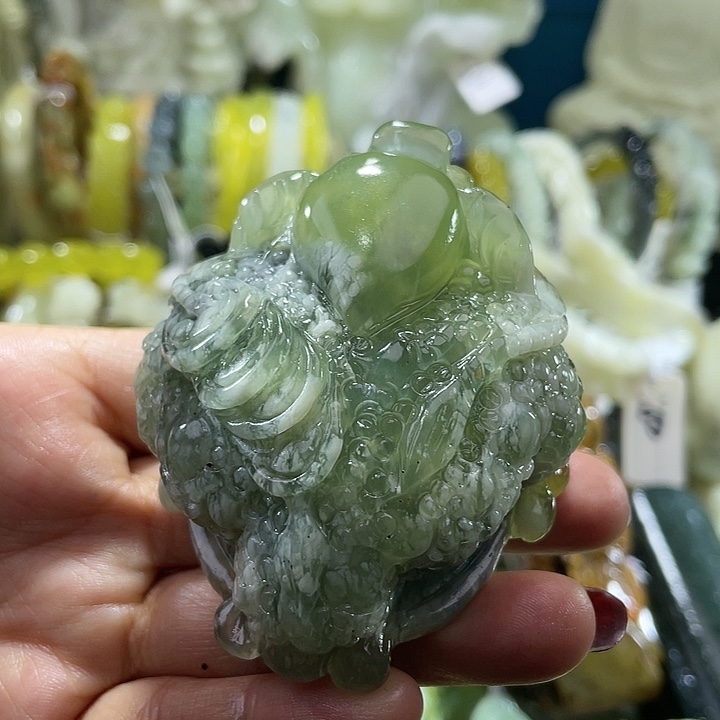 岫玉未镶嵌手把手把