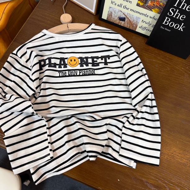 3440潮流时尚休闲百搭条纹春秋男女童打底