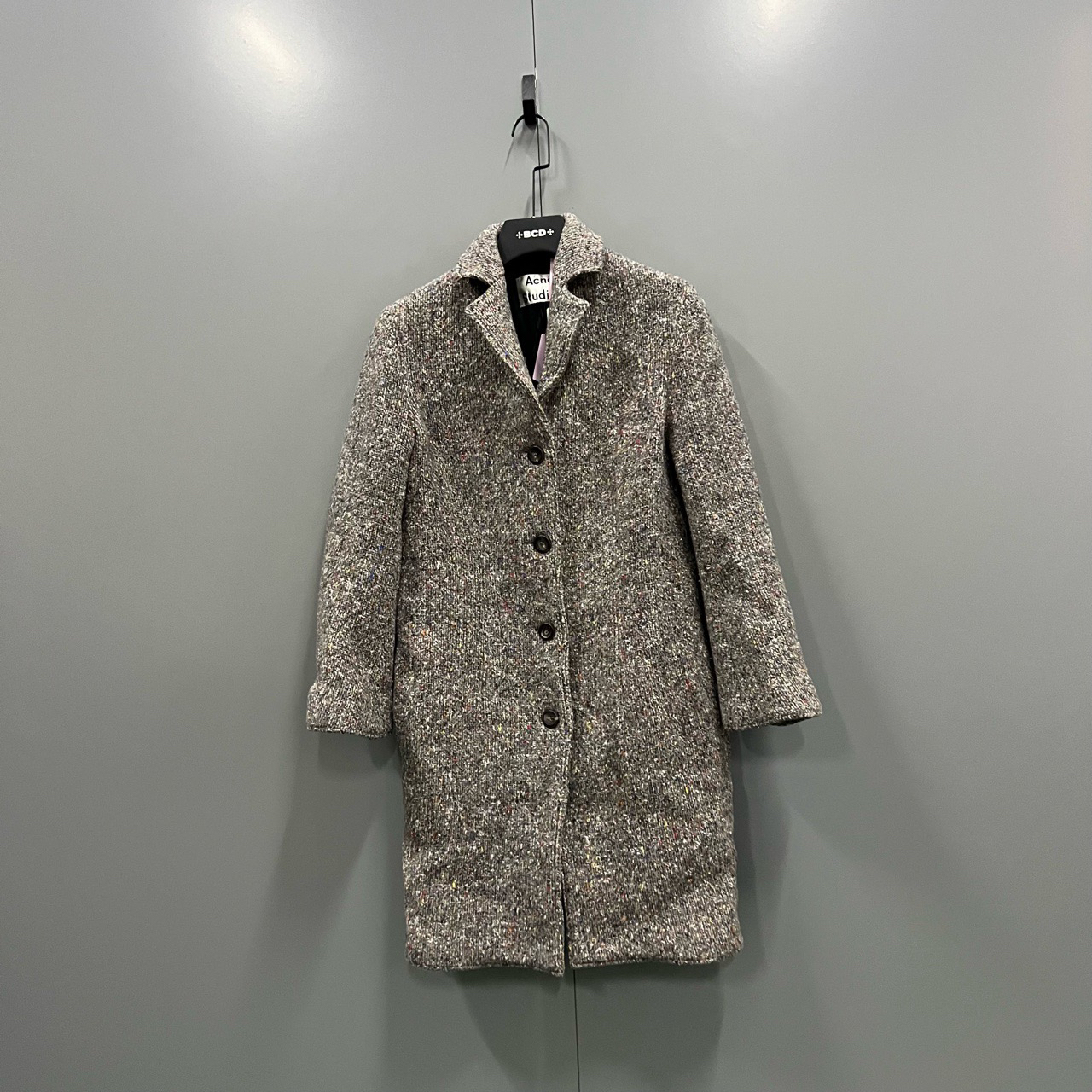 95新 AcneStudios （jp）301 亚麻棕针织风衣外套 32码