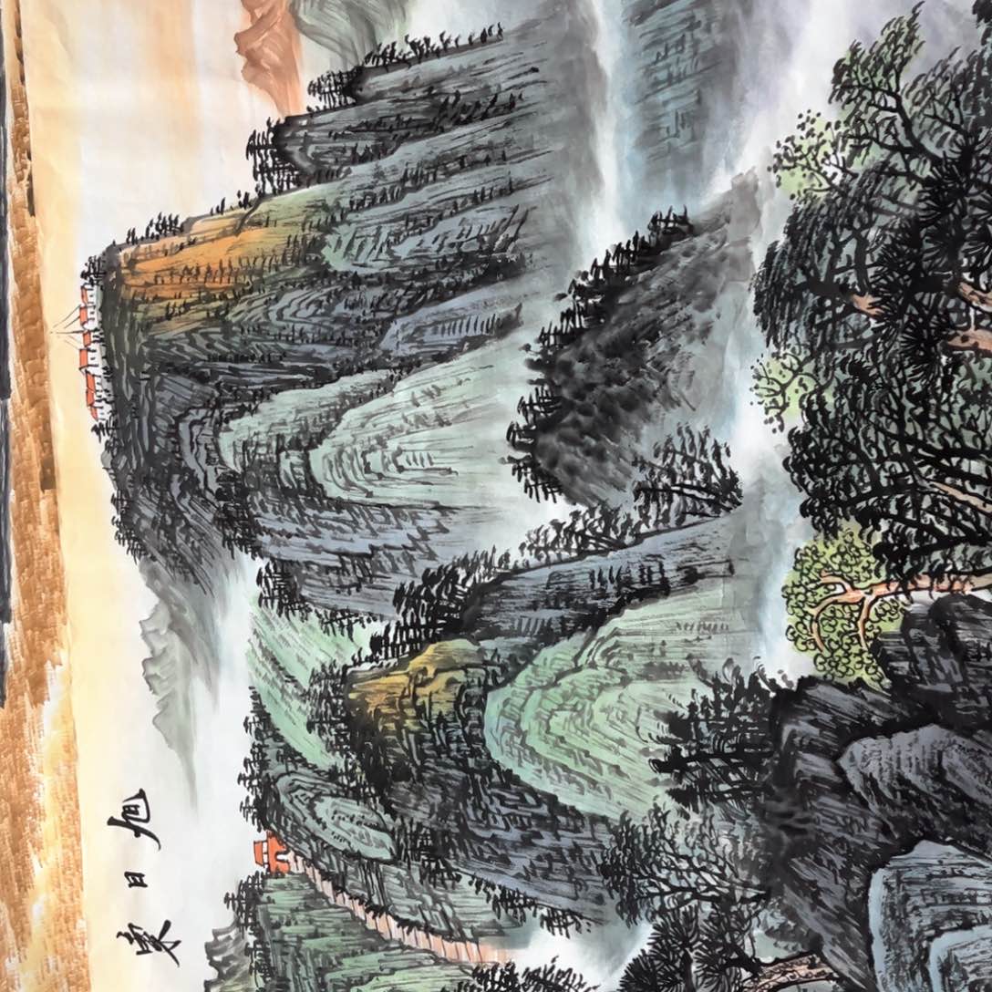 国画国画作品老师手绘