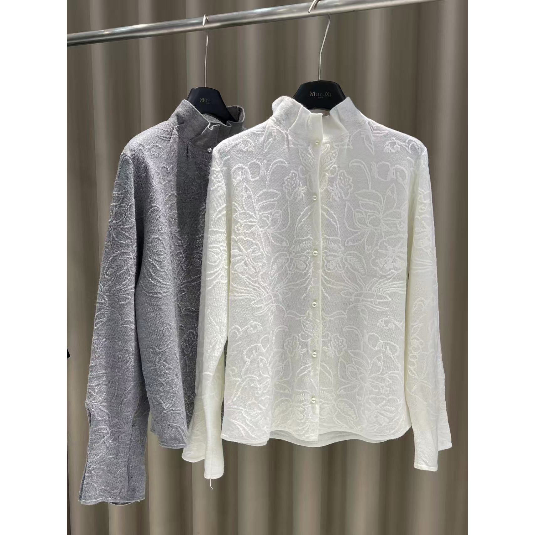 MUYUXI 新品上新设计感气质百搭宽松显瘦半高领上衣 SK349