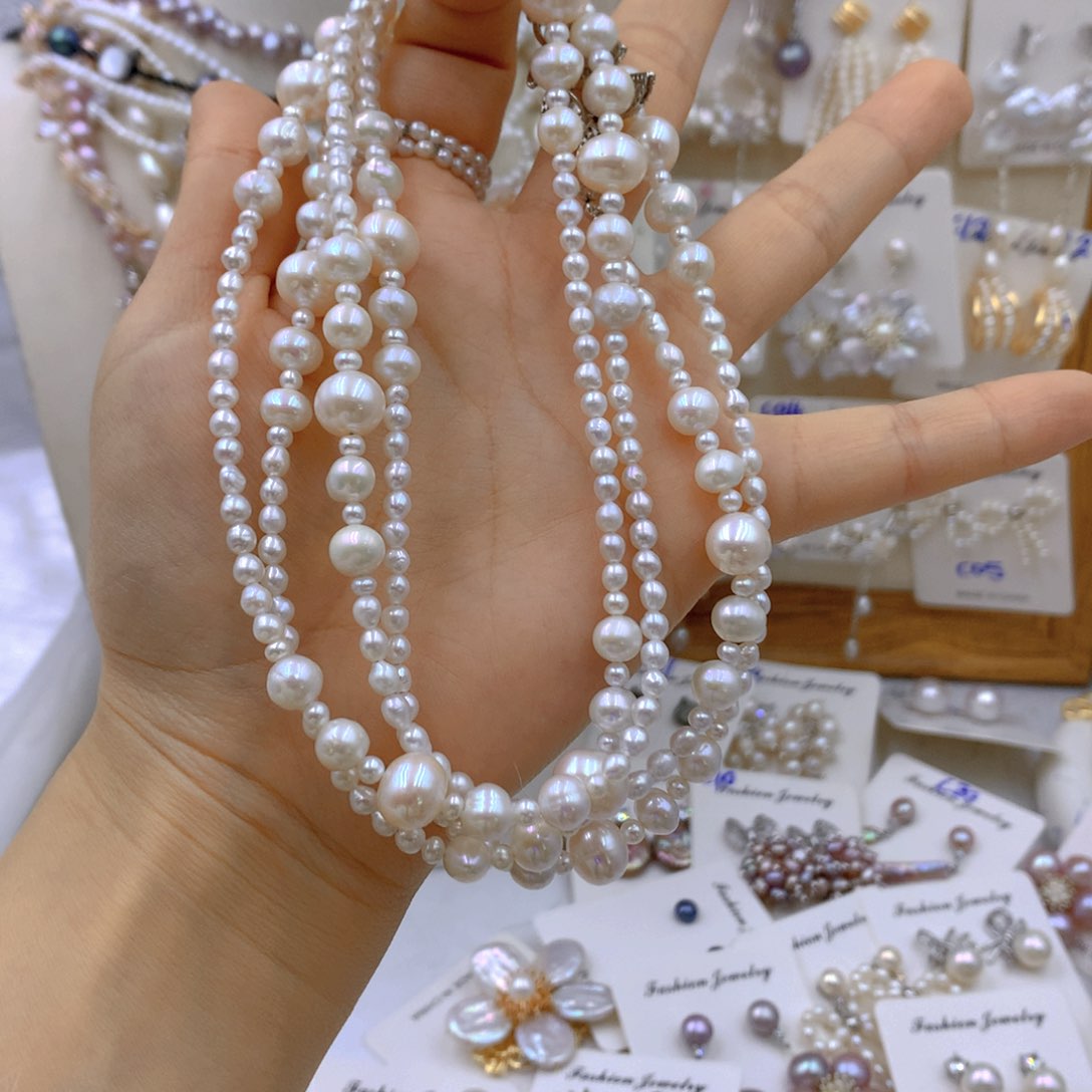 淡水珍珠耳饰银S925镶嵌