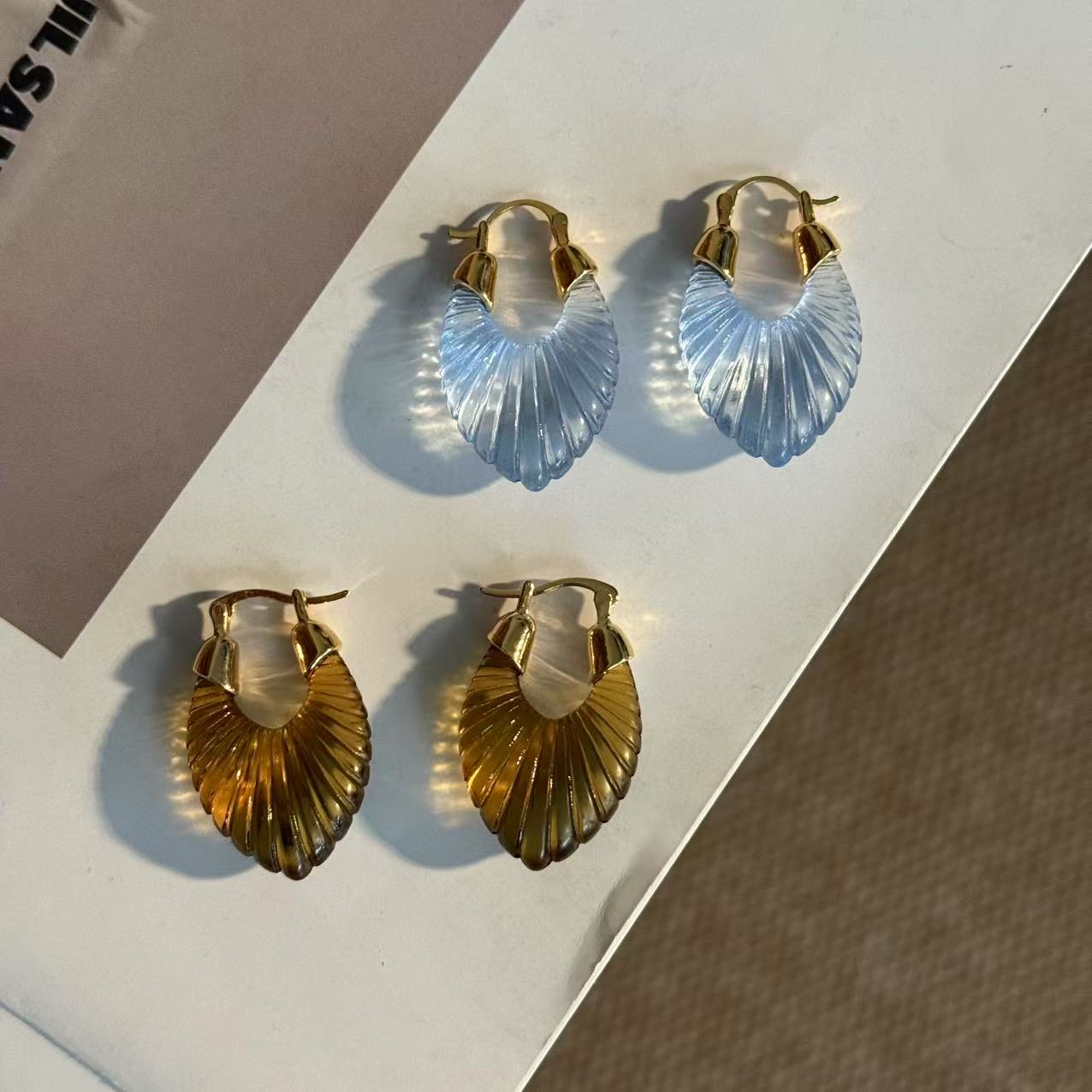 合金琉璃耳饰 【续吉专享】｜满室天香｜手工琉璃轻奢两色百搭耳环