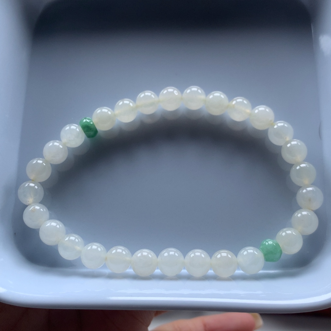 未镶嵌手串翡翠翡翠圆珠6.5