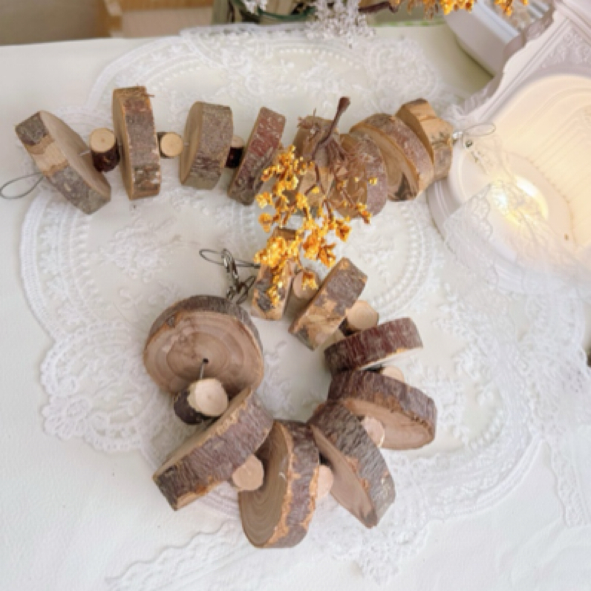 兔子苹果木磨牙串宠物磨牙棒玩具豚鼠龙猫仓鼠解闷树枝咬串用品