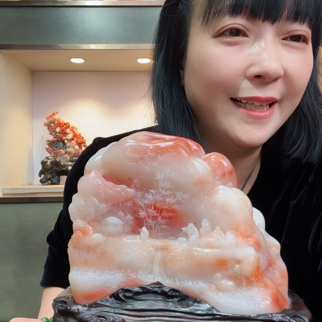 寿山石跟***杯寿山石摆件