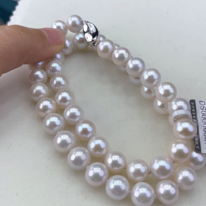 淡水珍珠颈饰银S925镶嵌9➕极光炫彩高品