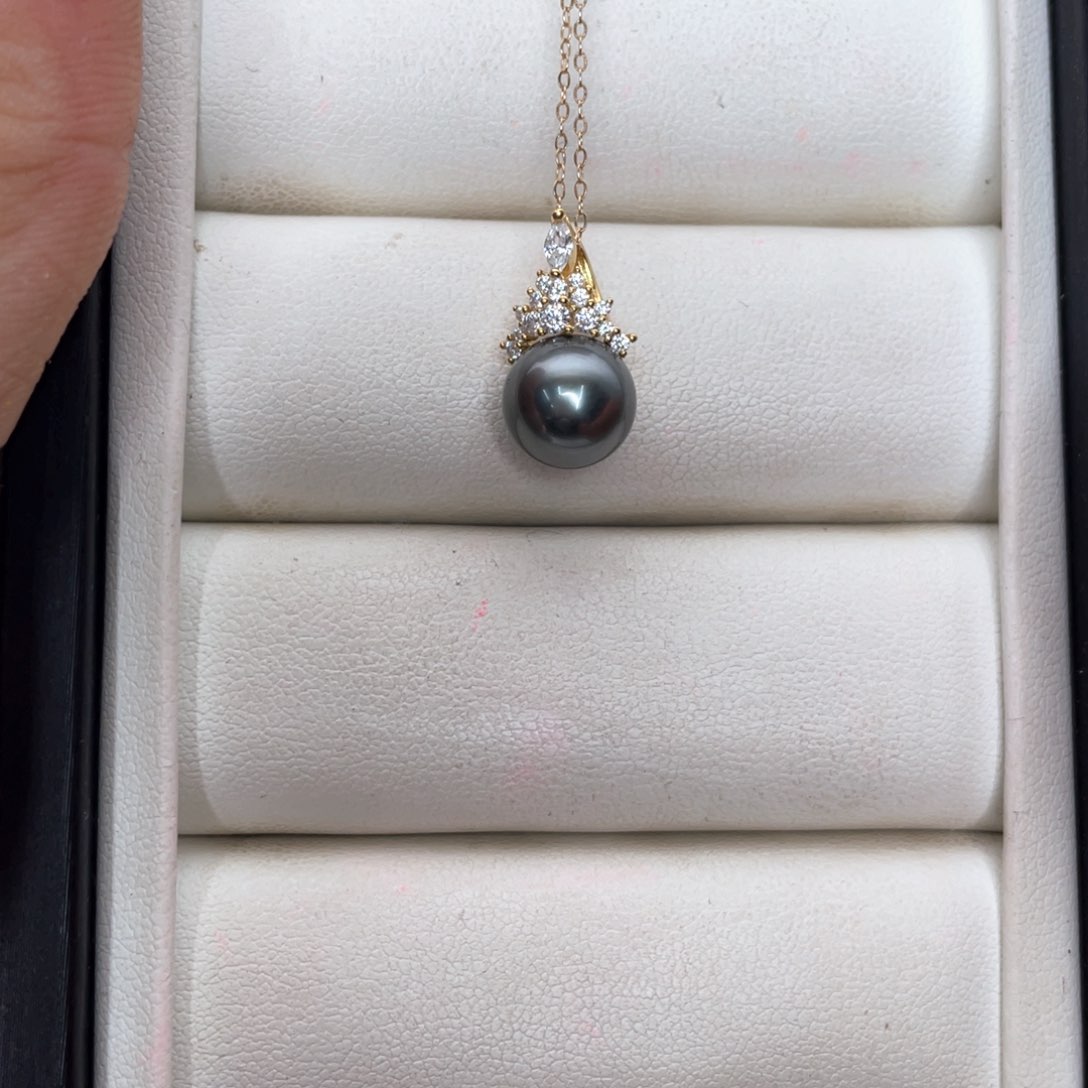 银S925镶嵌颈饰海水珍珠