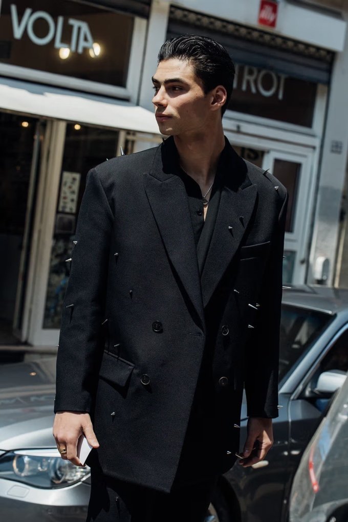 （ 钱总）2025年时尚潮流男士羊毛毛衣休闲-MY50037黑色商务