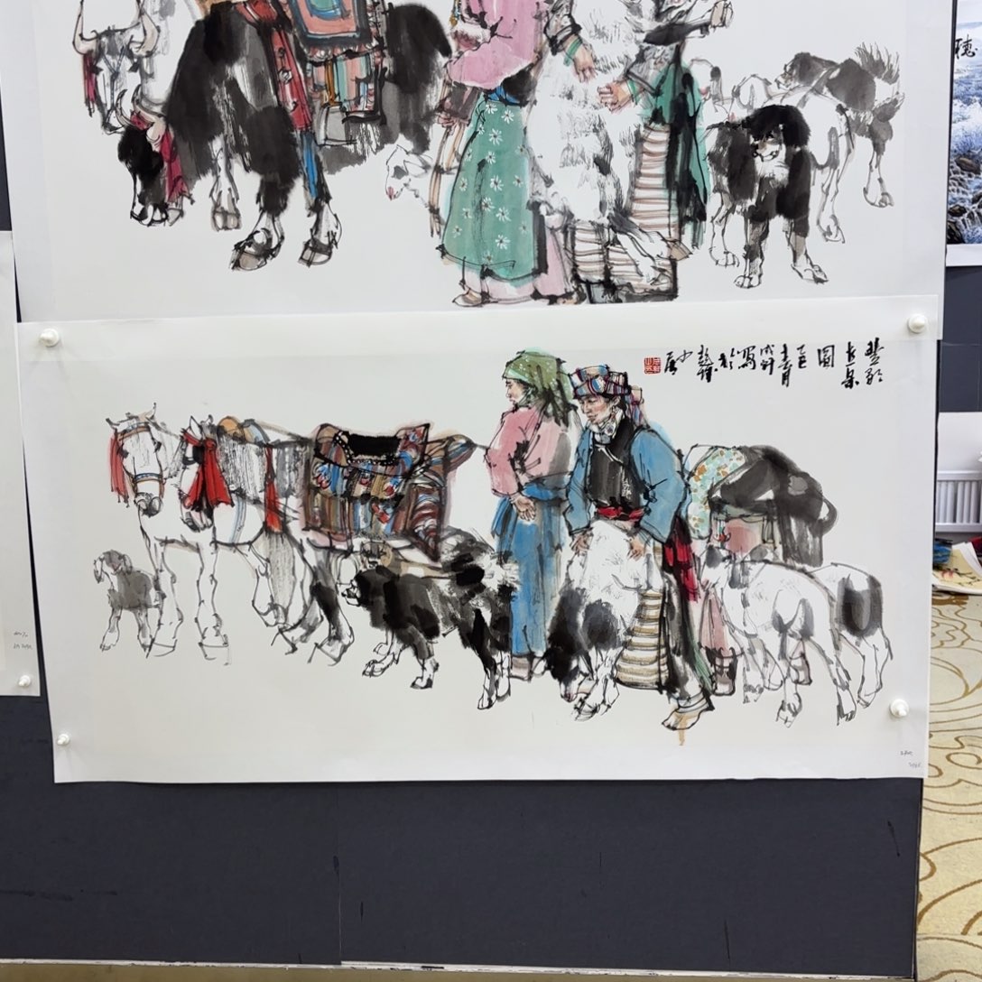 国画正**意张成轩四尺李欣主播