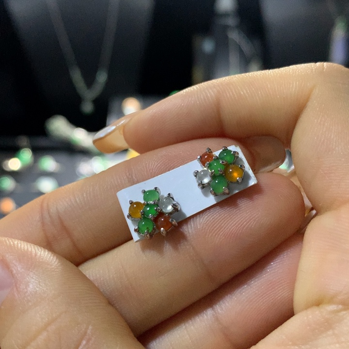 翡翠银S925镶嵌戒指