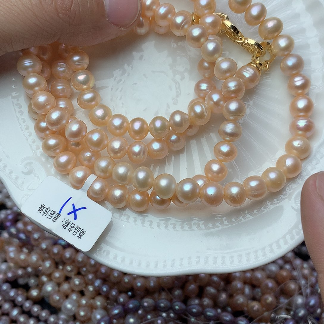 淡水珍珠8-9未镶嵌x1项链