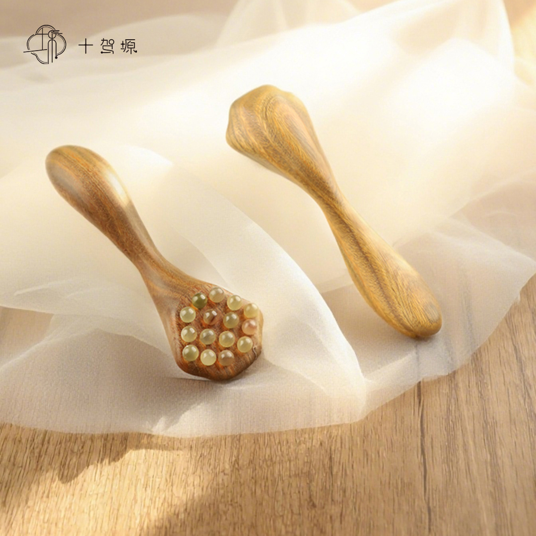绿檀如意羊角按摩头皮经络头部疏通经络养发梳子礼盒送老师