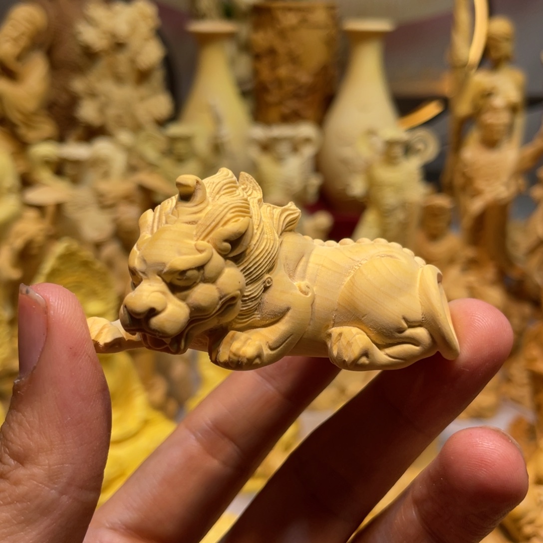 黄杨木黄杨木瑕疵貔貅