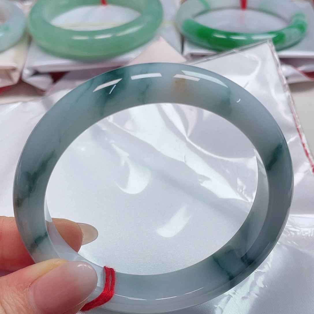 翡翠未镶嵌手镯缅甸翡翠61-62