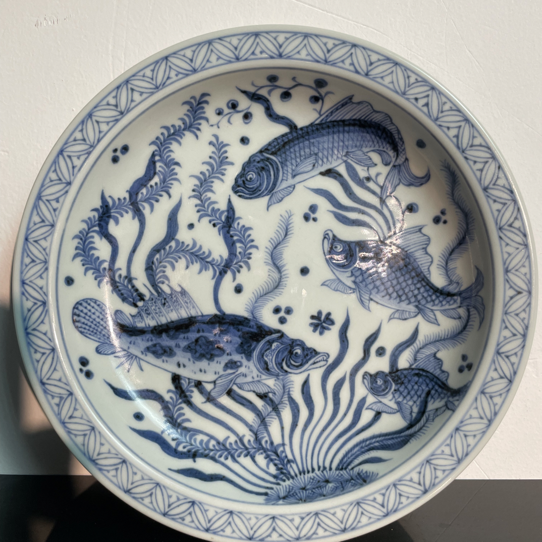 凌兮君窑鱼藻纹壶承