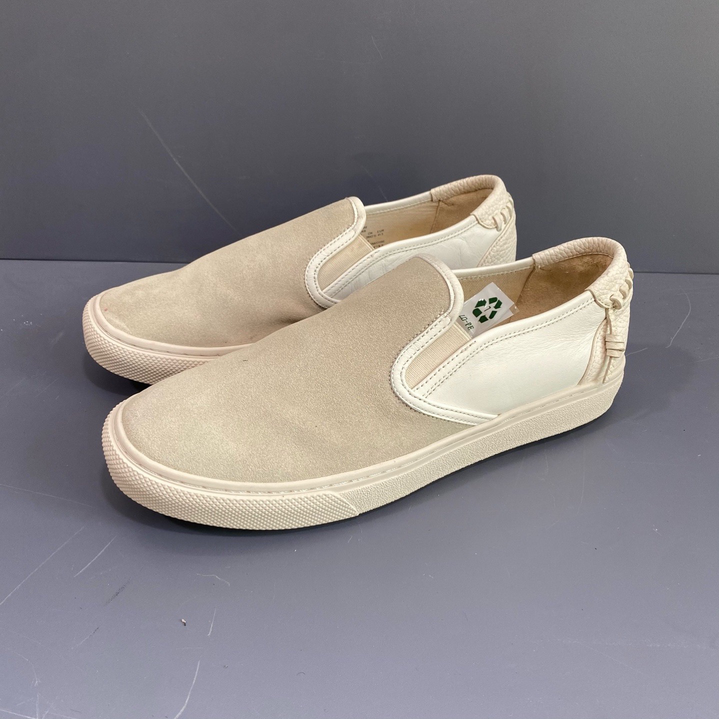 95新 COACH/蔻驰 41.5码 coach蔻驰 米白 一脚蹬 休闲鞋