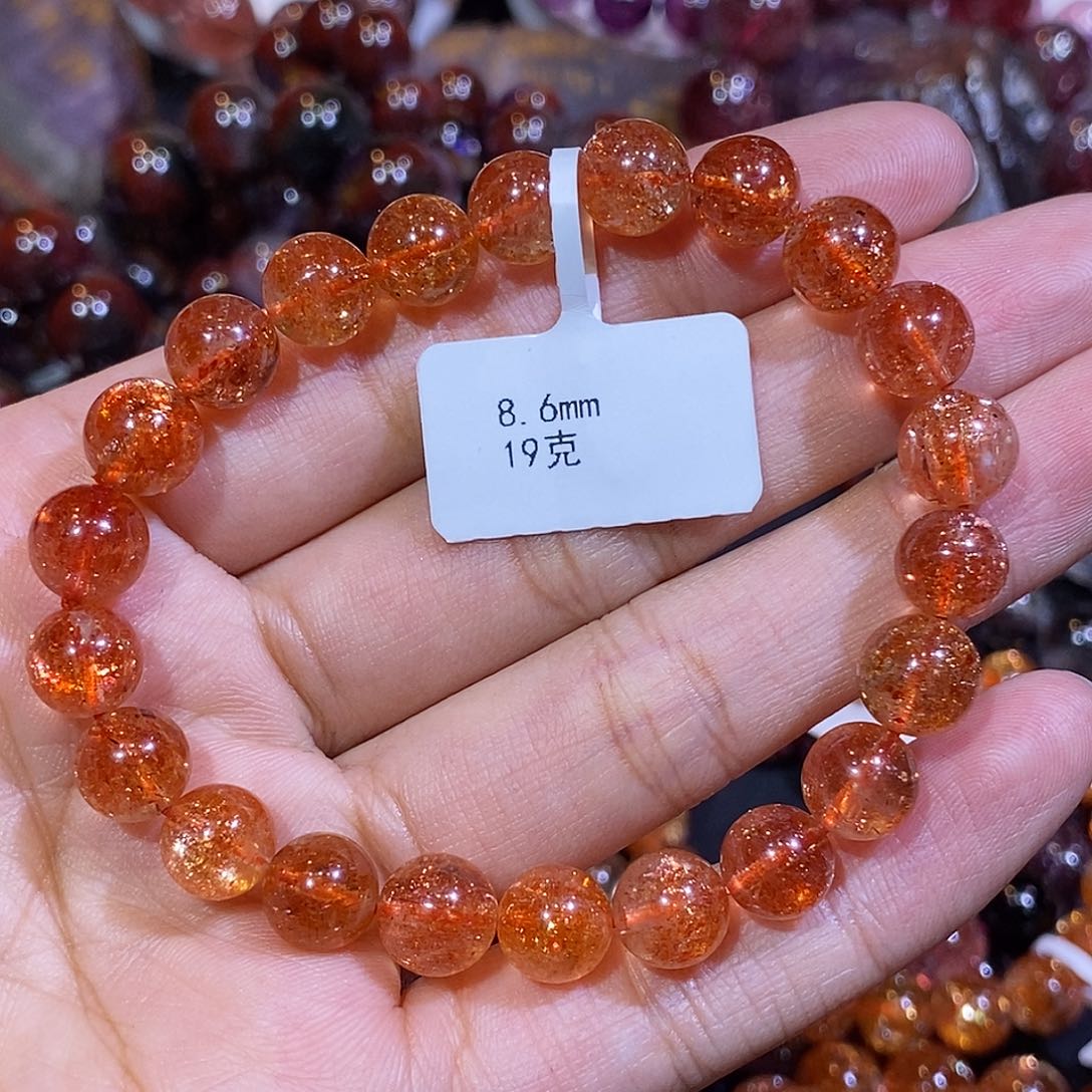 长石手链未镶嵌8.6mm左右