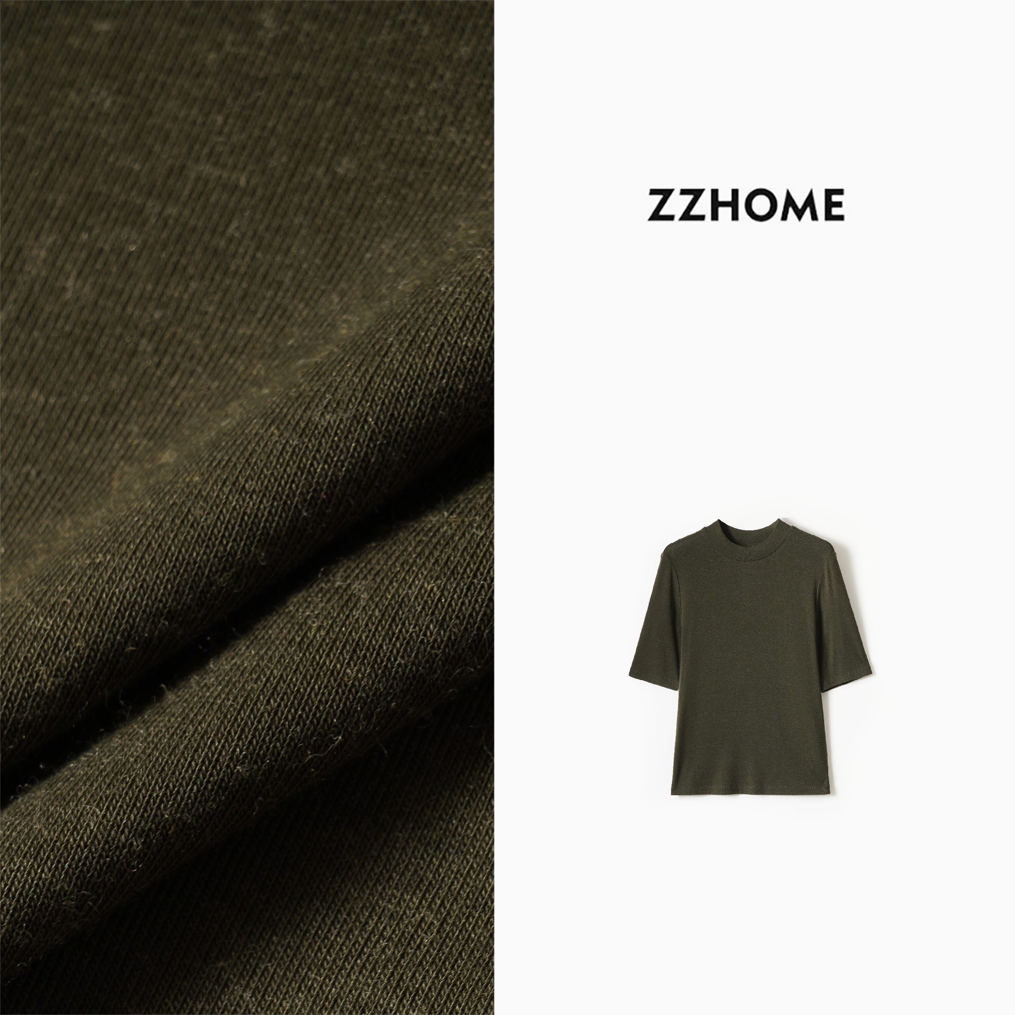 ZOZO HOME | 可持续时髦长绒高捻丝毛短袖潮流时尚T恤q173260p