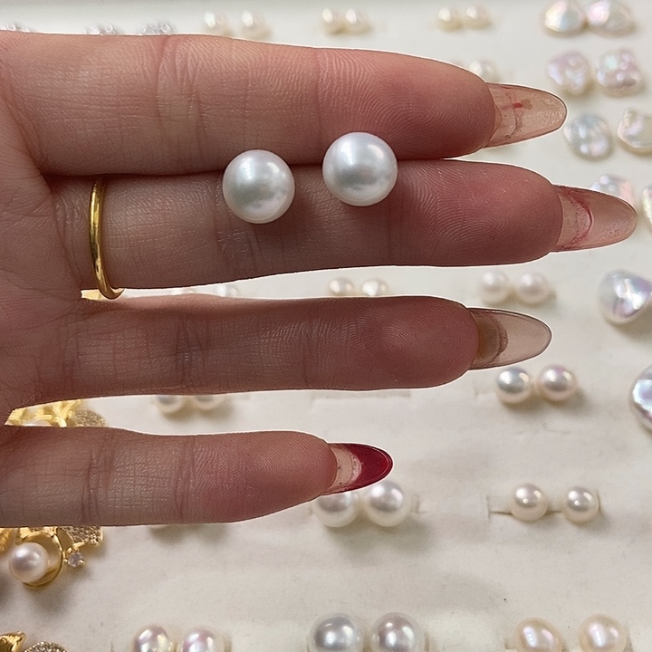 淡水珍珠珍珠耳钉未镶嵌