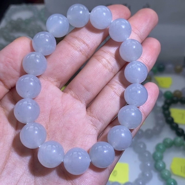 吖***蹦翡翠未镶嵌手链天然翡翠a货