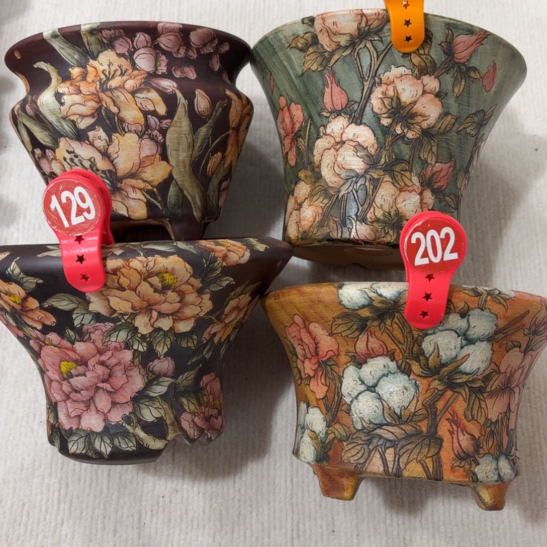 朱***朱紫砂花盆陶瓷多肉花盆精品