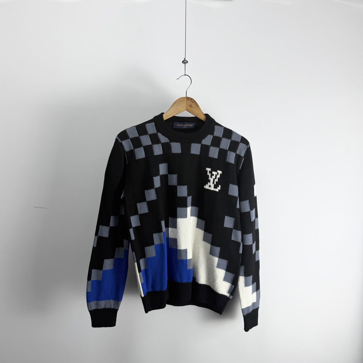 未使用 LouisVuitton/路易威登 费尔岛马赛克毛衣XS码