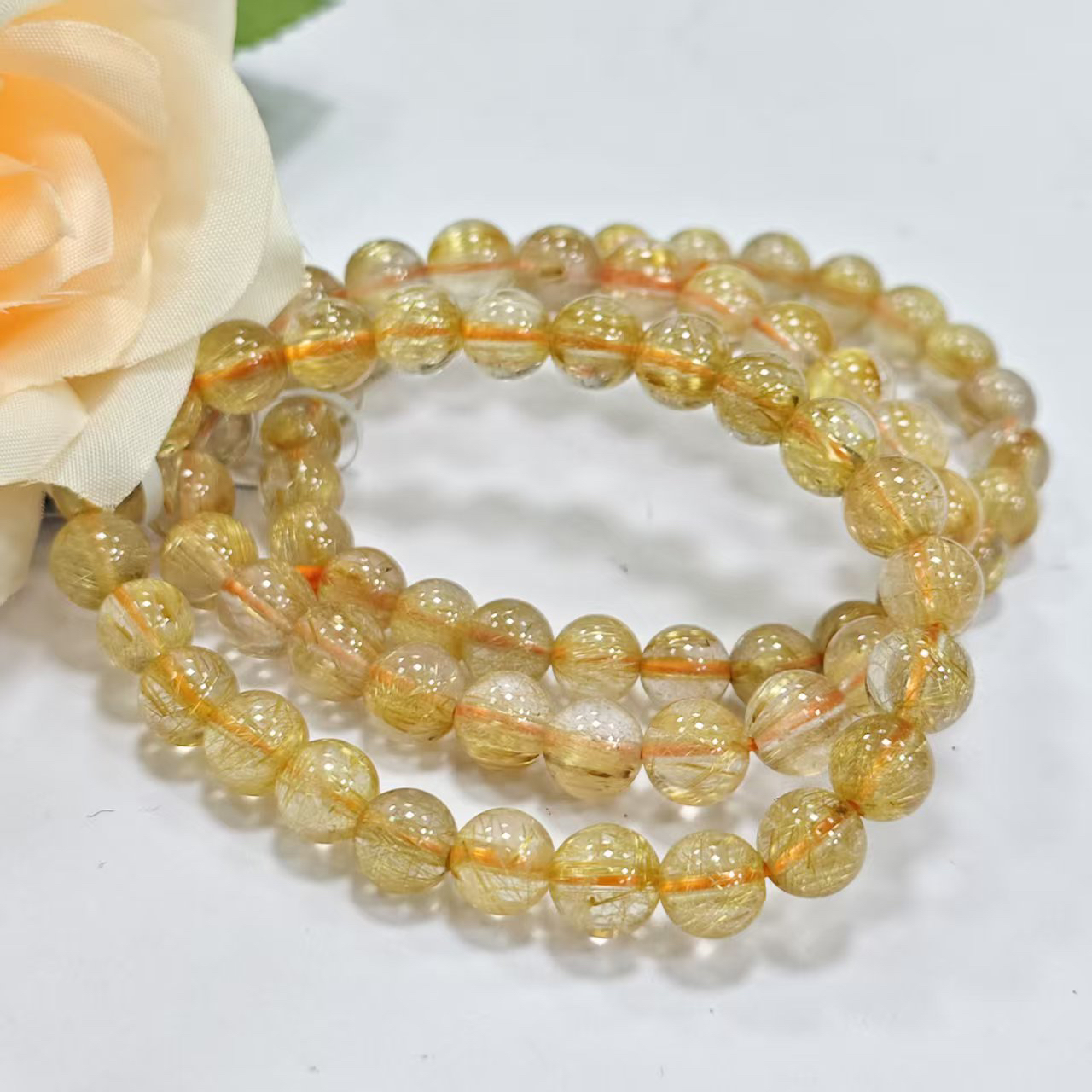 【书记甄选】天然金发晶单圈手链 多样性发一件 约7mm GCK953