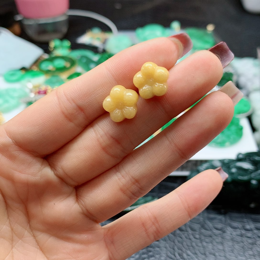 【闪购商品】翡翠耳饰未镶嵌，