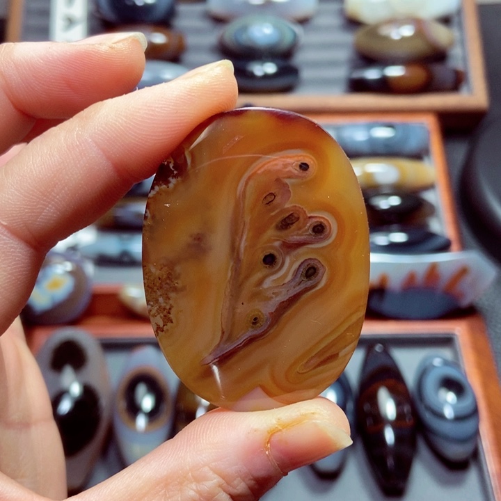 玛瑙/玉髓珠宝奇石未镶嵌风***后