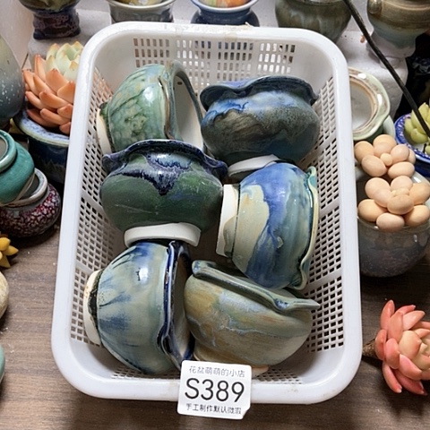 紫砂花盆389微瑕品口径6.5左右