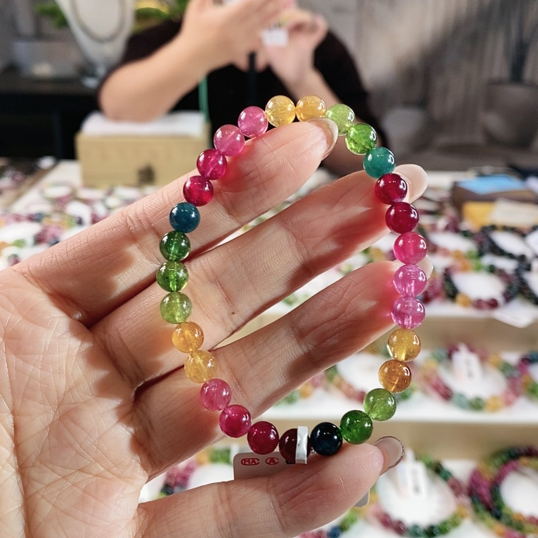 碧玺手串未镶嵌G2617060单圈颜色微差