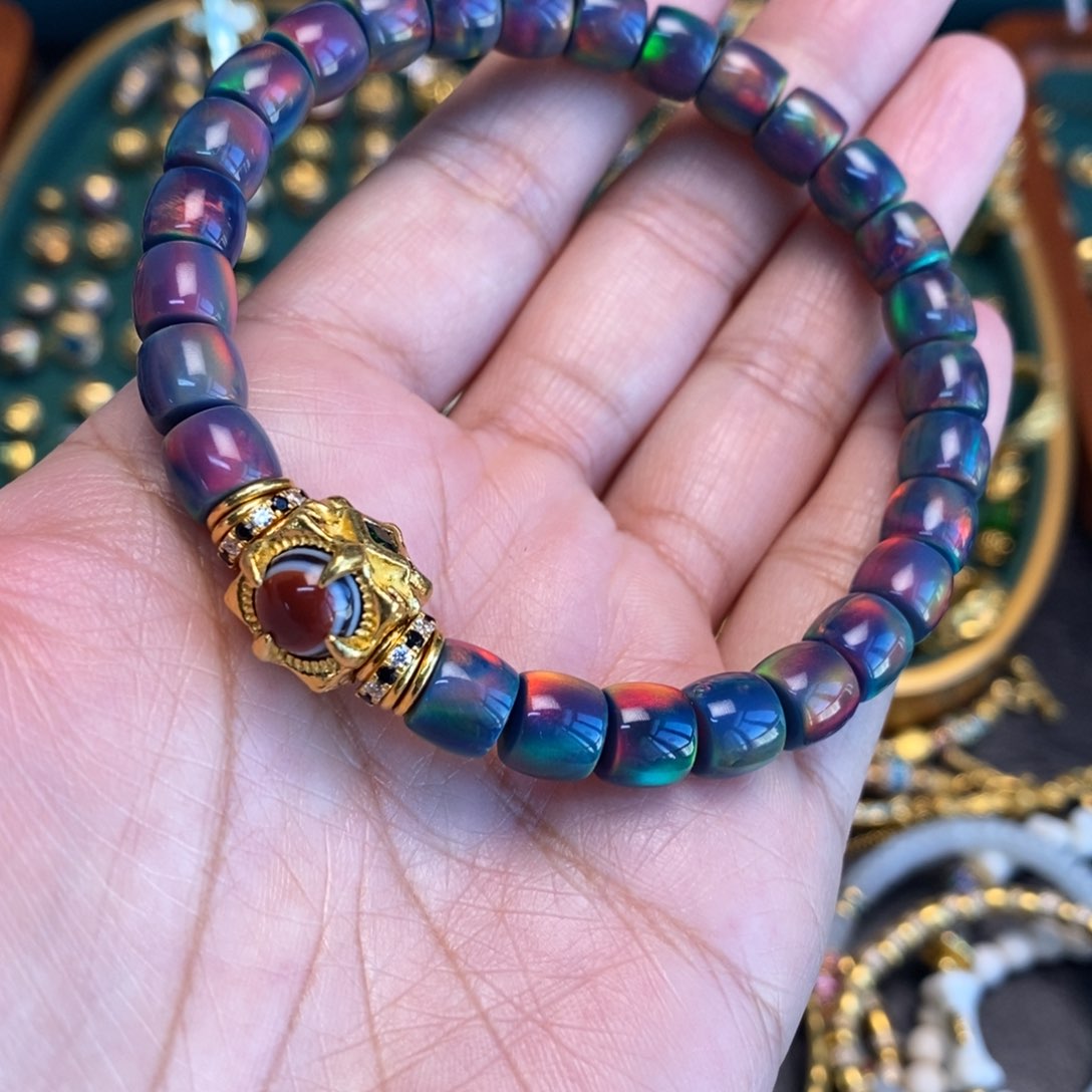 合成立方氧化锆手链足金镶嵌