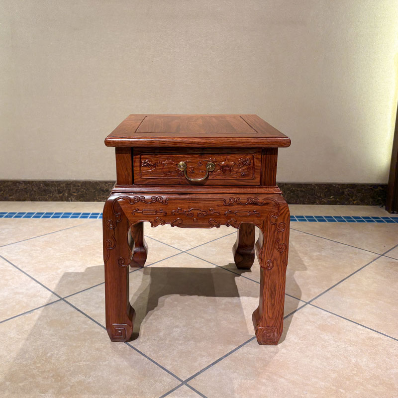 华易轩家具刺猬六合同春柜几带柜子黄铜拉手榫卯结构手工雕刻进口