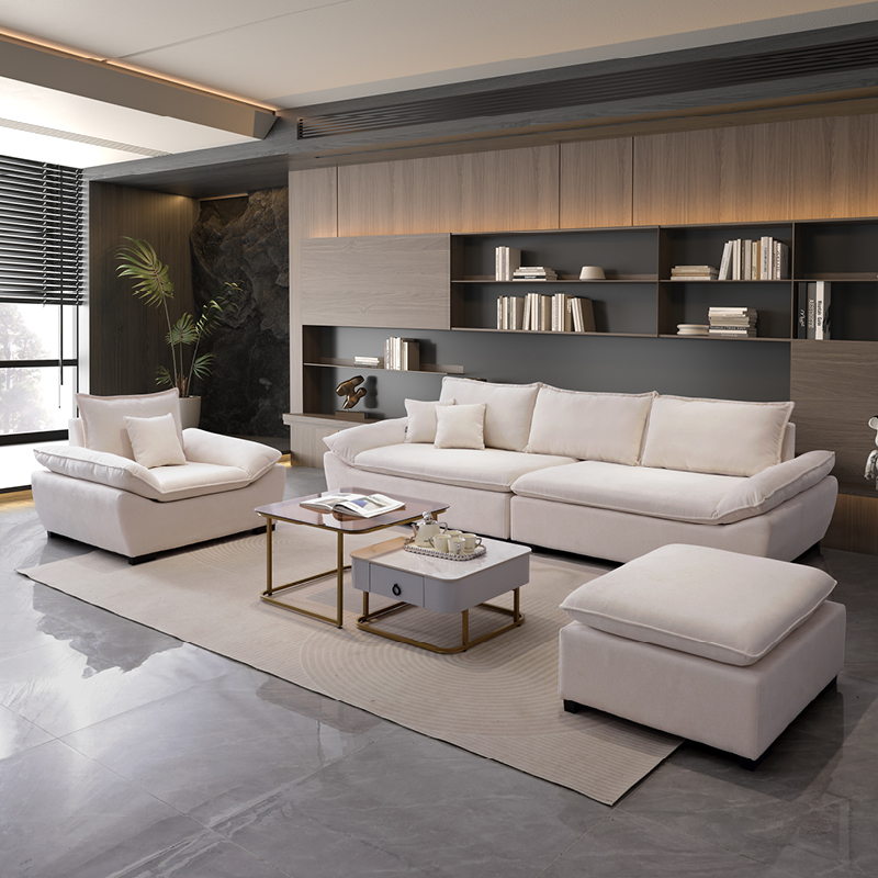 奥克兰帆船雪尼尔沙发客厅北欧意式贵妃榻家用布艺居家沙发