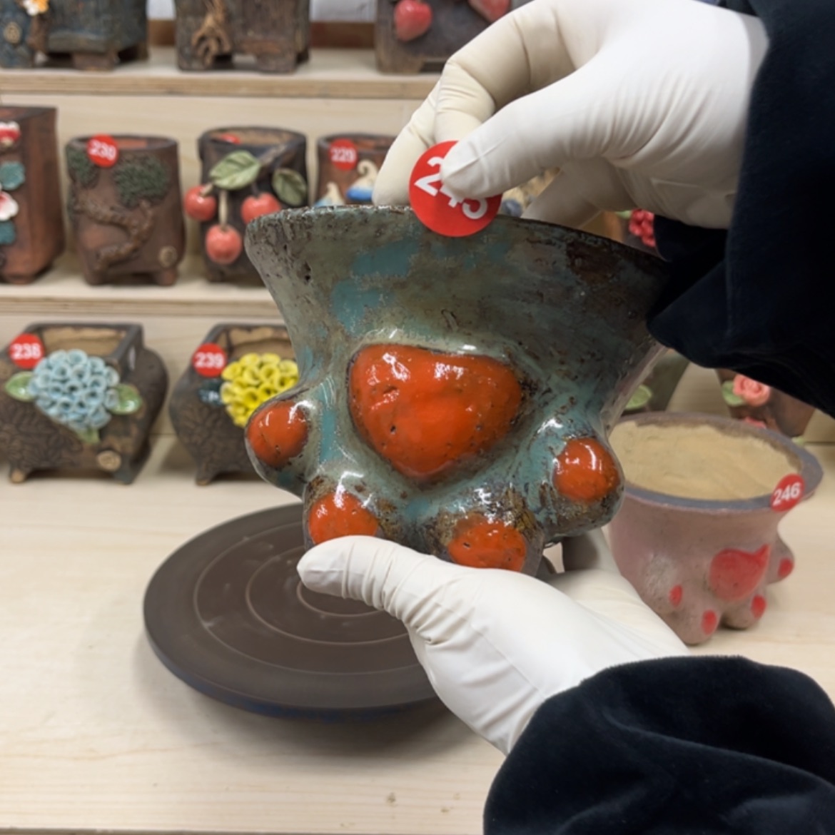 【闪购商品】紫砂花盆245号内口13.5外高12